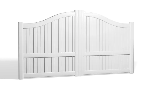portail en aluminium scenery battant blanc Prefalu