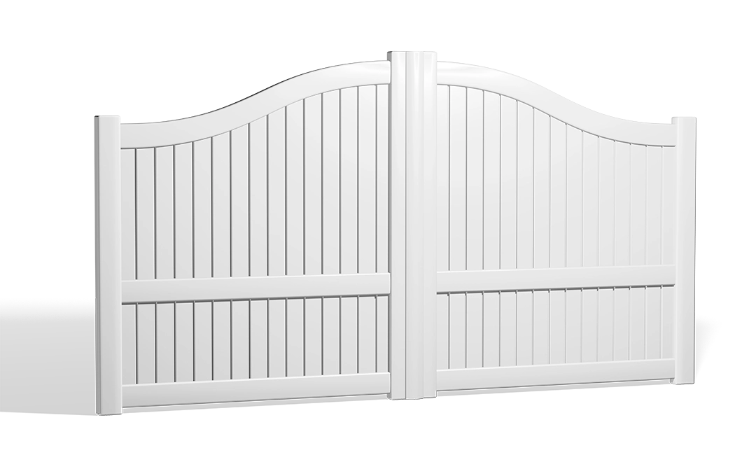 portail en aluminium scenery battant blanc Prefalu