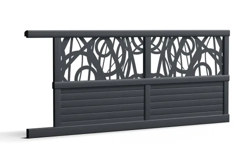 portail en aluminium vanoise coulissant noir mat Prefalu