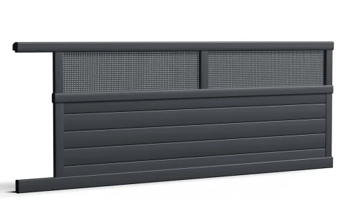 portail en aluminium tchersky coulissant noir mat Prefalu