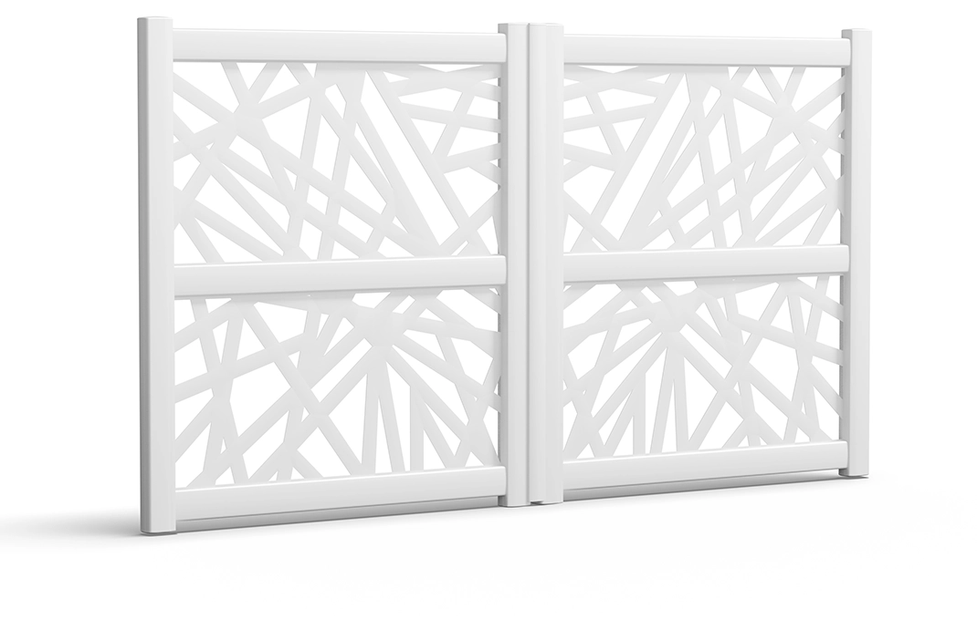 portail en aluminium marcy battant blanc Prefalu