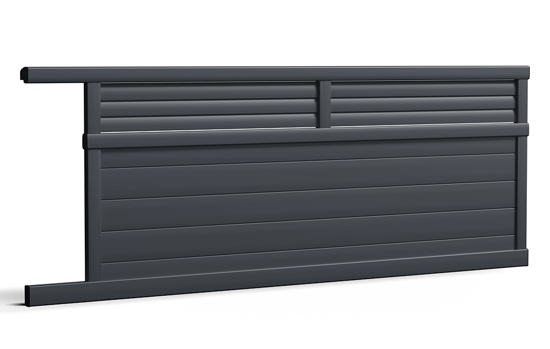 portail en aluminium maud coulissant noir Prefalu