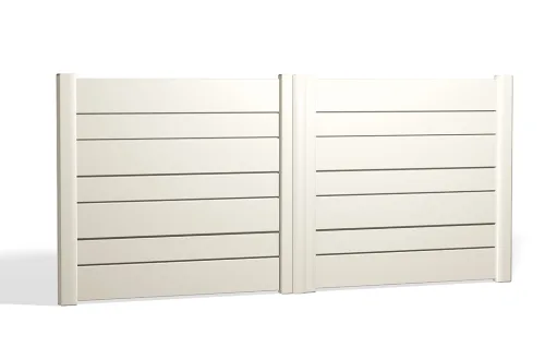 portail en aluminium pilat battant blanc Prefalu