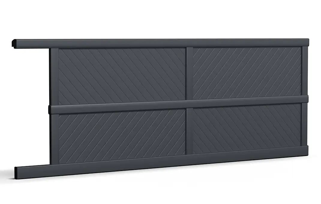 portail en aluminium aigoual coulissant noir Prefalu