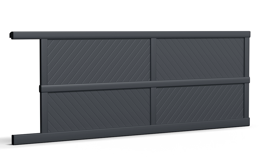 portail en aluminium avaloirs coulissant noir Prefalu