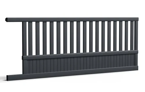 portail en aluminium pinde coulissant noir mat Prefalu