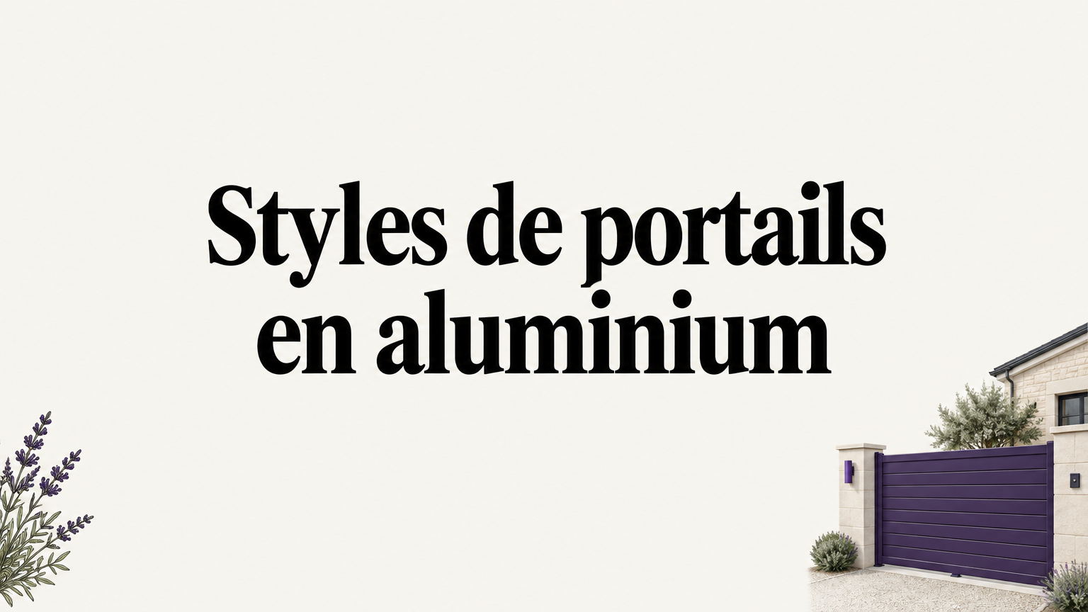 Portail contemporain en aluminium à lames horizontales devant une maison aux lignes épurées.
